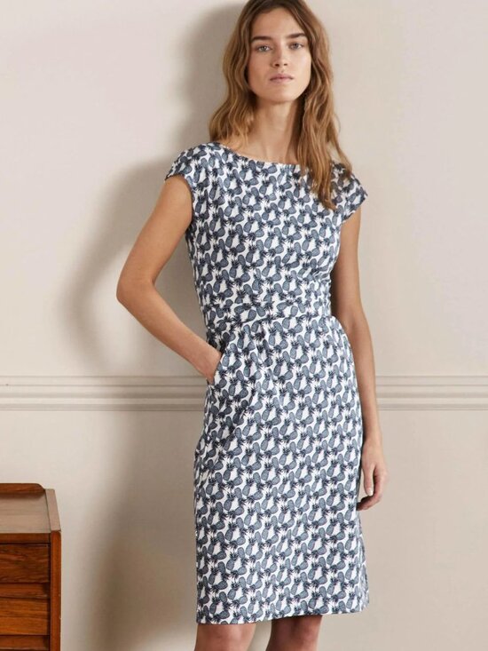 Boden Dresses & Skirts - BODEN Florrie Jersey Dress Pineapple Print Cotton size 8R Resortwear Boho Preppy